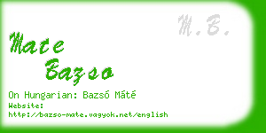mate bazso business card